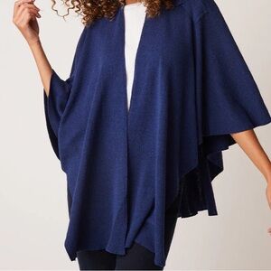 Parkhurst- Covi Wrap! Blue Open Front Cardigan